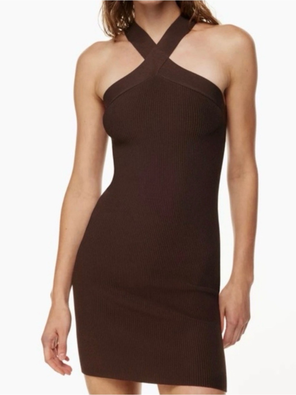 NWT Babaton Bodycon Bandage Dress in Dark Brown